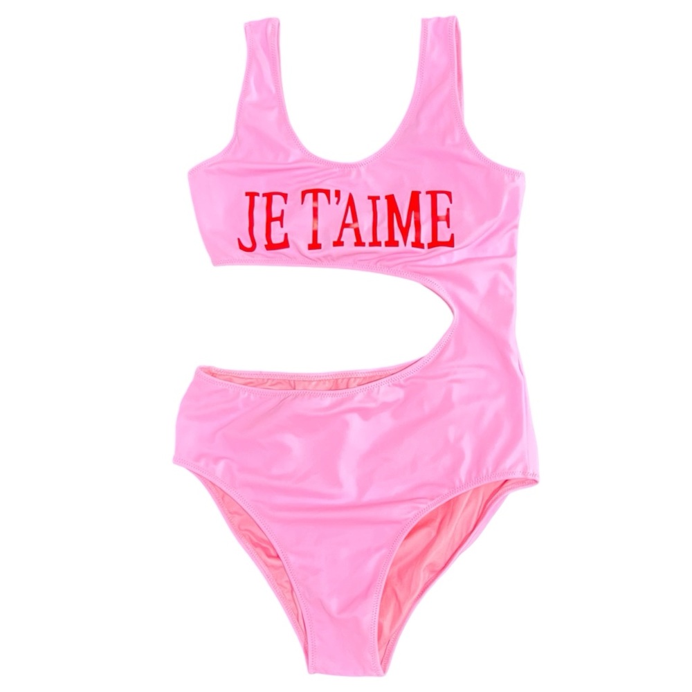 Alberta Ferretti Junior One Piece 'Jet T'Aime' Pink Swimsuit Girl's Size 14